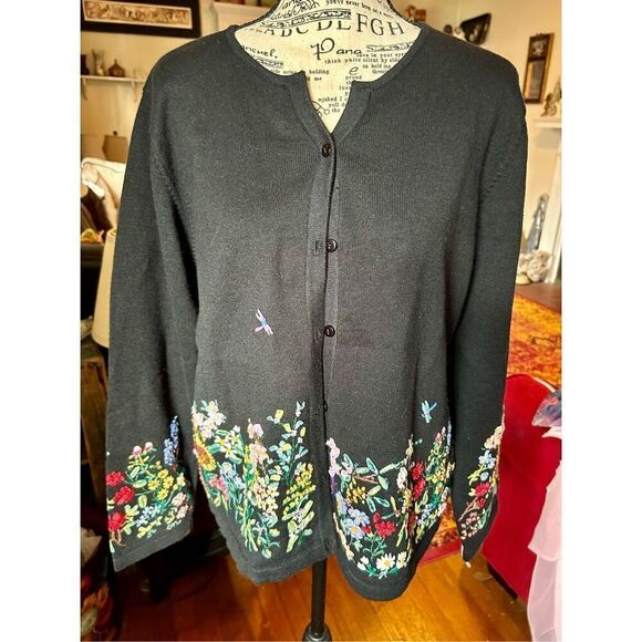 Claire Murray Ribbon Embroidered Cardigan - Picture 1 of 5